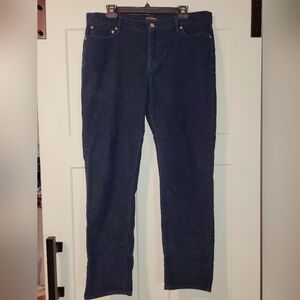 Banana Republic Womens Corduroy Pants Slim Fit 25X30 Dark Blue Hipster Preppy
